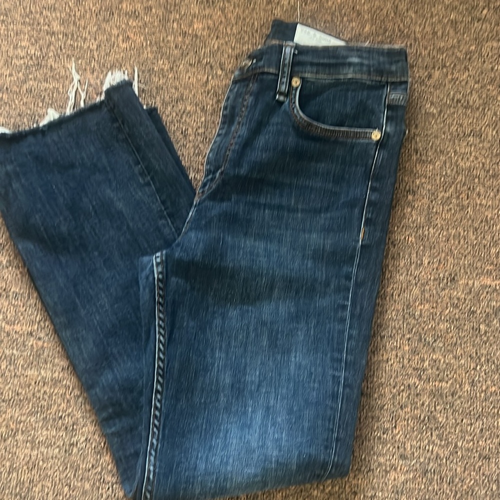 rag & bone Blue Ankle Cropped Jeans - Picture 5 of 7